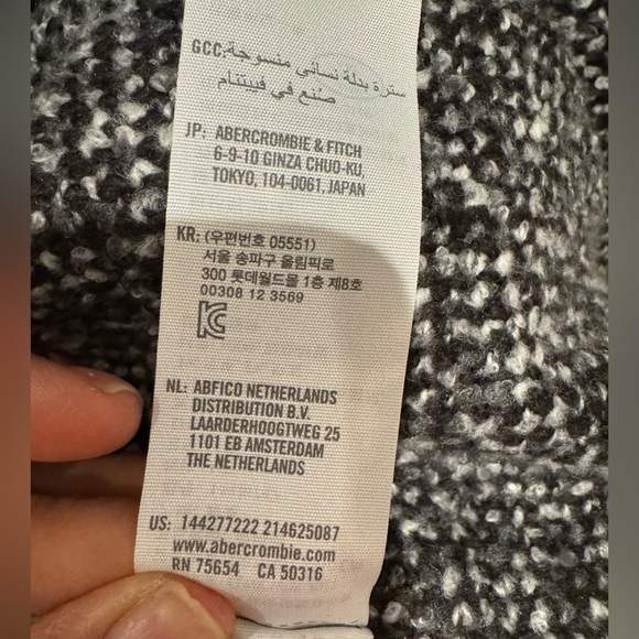 Abercrombie & Fitch Single Breasted blazer, black and gray size Medium vintage - Picture 5 of 9